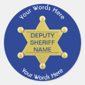 Adjunct Sheriff Custom Blue Sticker (Voorkant)