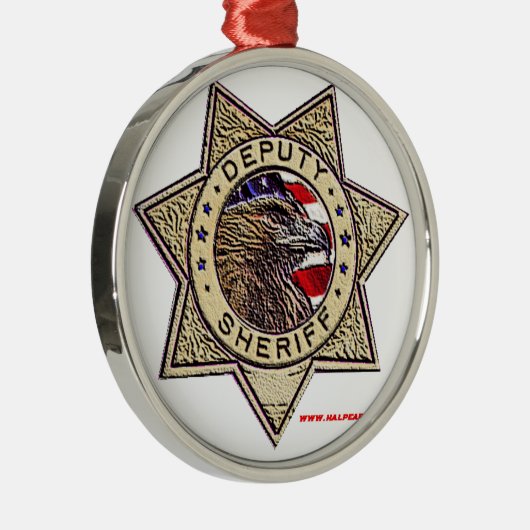 Adjunct_Sheriff_embaas Metalen Ornament (Rechts)