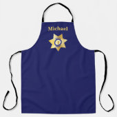 Adjunct-sheriff Gold Star Badge gepersonaliseerd Schort (Voorkant)