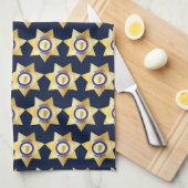 Adjunct-sheriff Gold Star Badge Theedoek (Quarter Fold)