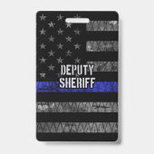 Adjunct-sheriff in nood vlag badge (Achterkant)