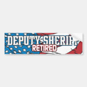 Adjunct-sheriff in ruste bumpersticker (Voorkant)
