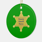 Adjunct-sheriff Keramisch Ornament (Links)