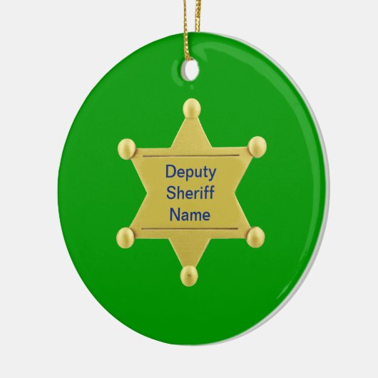 Adjunct-sheriff Keramisch Ornament (Links)