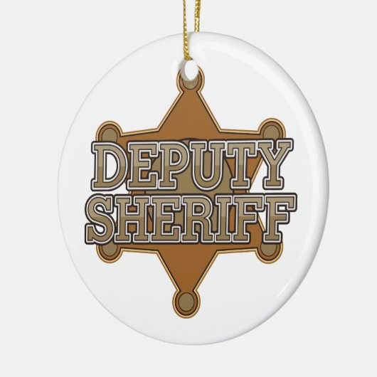 Adjunct-sheriff Keramisch Ornament (Links)