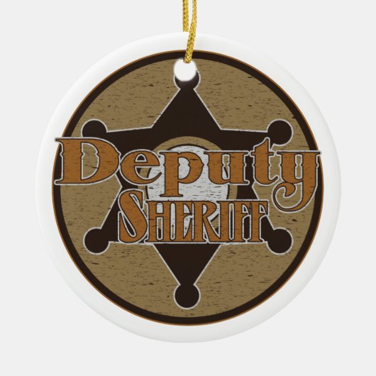  adjunct-sheriff keramisch ornament (Voorkant)