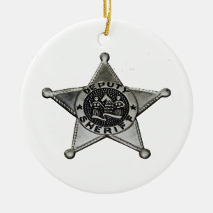 Adjunct-sheriff Keramisch Ornament