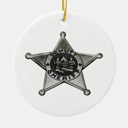 Adjunct-sheriff Keramisch Ornament (Voorkant)