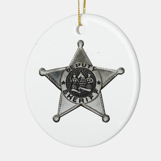 Adjunct-sheriff Keramisch Ornament (Links)