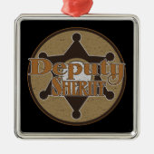  adjunct-sheriff metalen ornament (Voorkant)