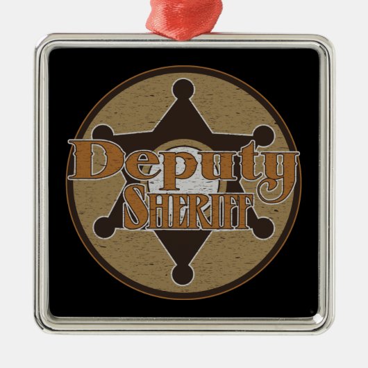  adjunct-sheriff metalen ornament (Voorkant)