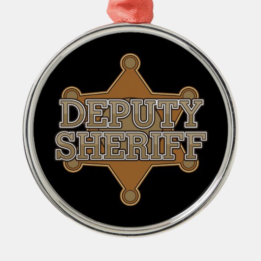 Adjunct-sheriff Metalen Ornament (Voorkant)