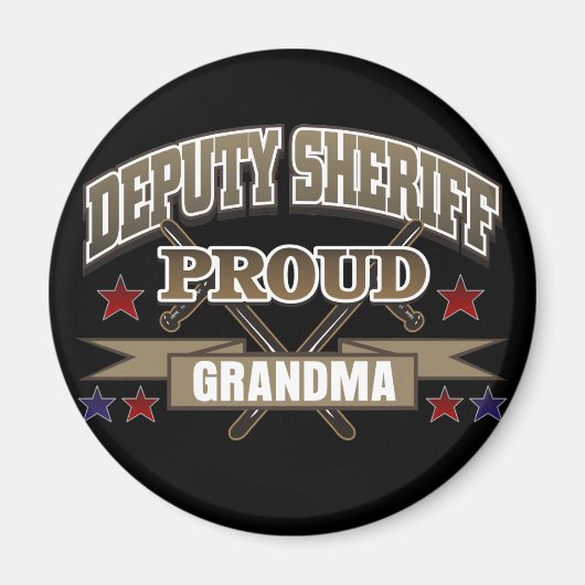 Adjunct-sheriff Proud Grandma Magneet (Voorkant)