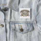 Adjunct-sheriff Proud oom Vierkante Button 5,1 Cm (In situ)