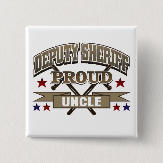 Adjunct-sheriff Proud oom Vierkante Button 5,1 Cm (Voorkant)