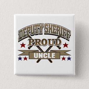 Adjunct-sheriff Proud oom Vierkante Button 5,1 Cm