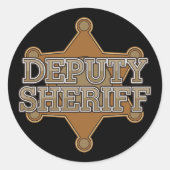 Adjunct-sheriff Ronde Sticker (Voorkant)