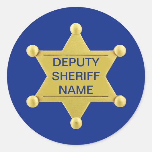 Adjunct-sheriff Ronde Sticker (Voorkant)