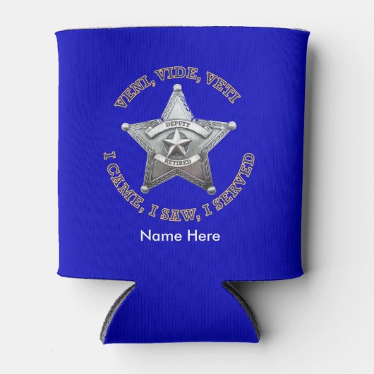 Adjunct-sheriff Shield Custom Koelbox Blikjeskoeler (Voorkant)
