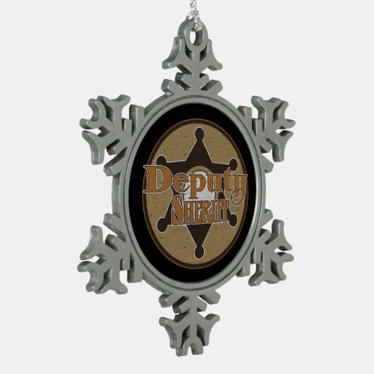  adjunct-sheriff tin sneeuwvlok ornament (Links)