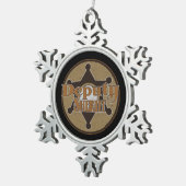  adjunct-sheriff tin sneeuwvlok ornament (Rechts)