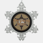  adjunct-sheriff tin sneeuwvlok ornament (Voorkant)