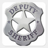 Adjunct-sheriff Vierkante Sticker (Voorkant)