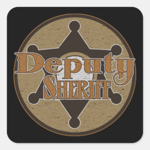 adjunct-sheriff vierkante sticker