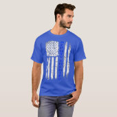 Adjunct-sheriff voor Men Thin Blue Line American T-shirt (Voorkant volledig)