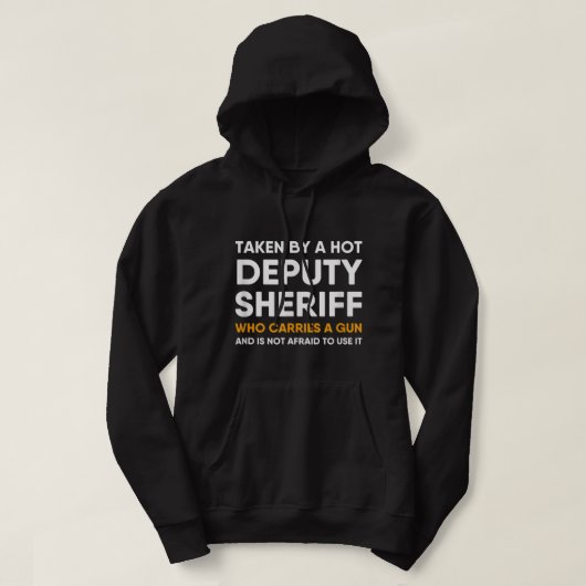 Adjunct-sheriff Vriendin Boyvriend Wife Husband F Hoodie (Design voorkant)