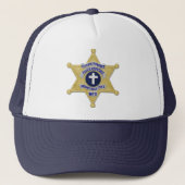 Adjunct-Star Badge Cross - Thin Blue Line Trucker Pet (Voorkant)