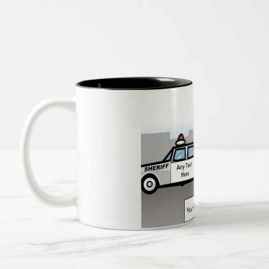 Adjunct-Vrouw van de sheriff Tweekleurige Koffiemok (Links)