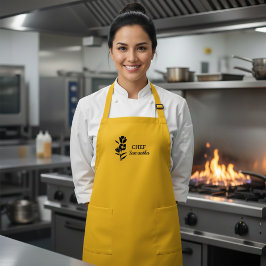 Adjustable women's apron - Gift for mom apron Lang Schort