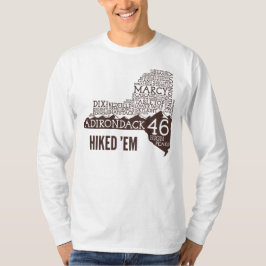 ADK46 Hiked Lange hoes T-Shirt (bruin Logo)