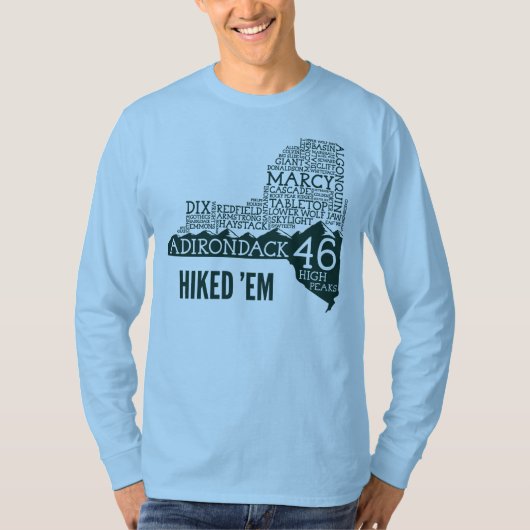 ADK46 Hiked Long Suite T-Shirt (Green Logo) (Voorkant)