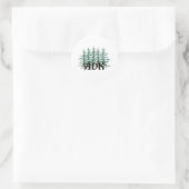 ADK Adirondack Pines Ronde Sticker (Tas)
