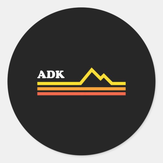 Adk Adirondacks New York Mountains Ronde Sticker (Voorkant)