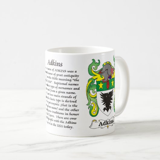 Adkins Family Coat of Arms mok (Voorkant rechts)