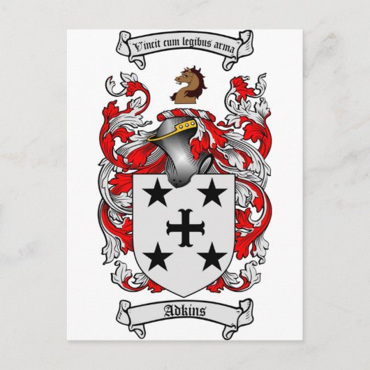 Adkins Wapenbekleding/kinderverzorging Briefkaart (Voorkant)