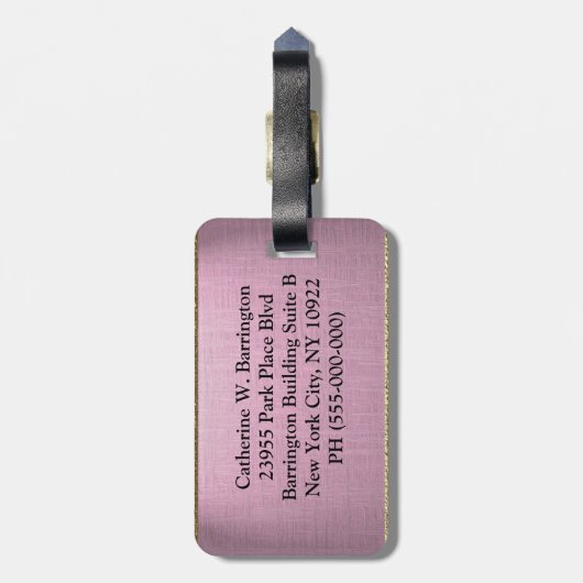 Adlam Spring Elegant Floral Bagagelabel (Achterkant verticaal)