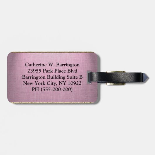 Adlam Spring Elegant Floral Bagagelabel (Achterkant horizontaal)