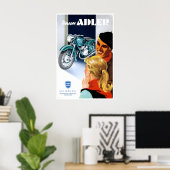 Adler Motorcycles Poster Motorfiets Kunst Biker Pr (Thuiskantoor)