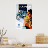 Adler Motorcycles Poster Motorfiets Kunst Biker Pr (Keuken)