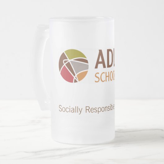 Adler School Frosted Glass Mok 2 (Voorkant links)