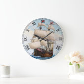 Adler von Lübeck Ship - Custom Clock Grote Klok (Huis)