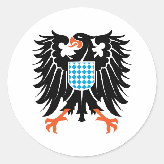 Adler Wappen Bayern eagle crest Bavaria Ronde Sticker (Voorkant)