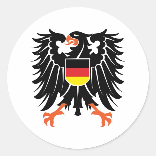 Adler Wappen Deutschland eagle crest Germany Ronde Sticker (Voorkant)