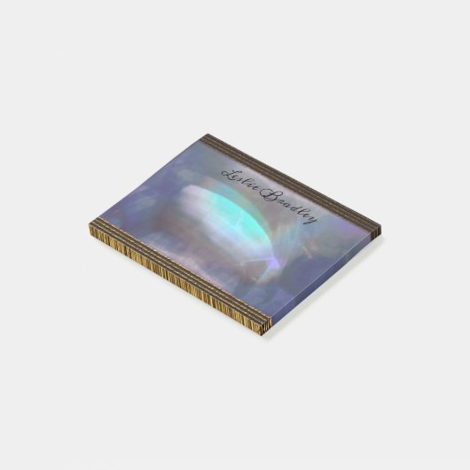 Admenia Bleu Elegant Monogram Post-it® Notes (Schuin)