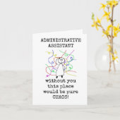 Admin Assistant Appreciation Kaart, Pure Chaos Kaart (Gele Bloem)