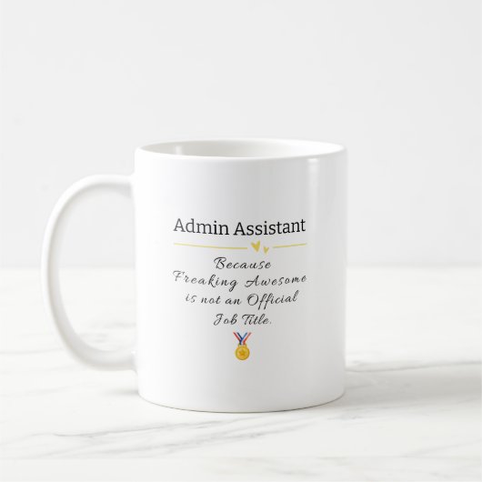 Admin Assistant Freaking Geweldige Koffiemok (Links)